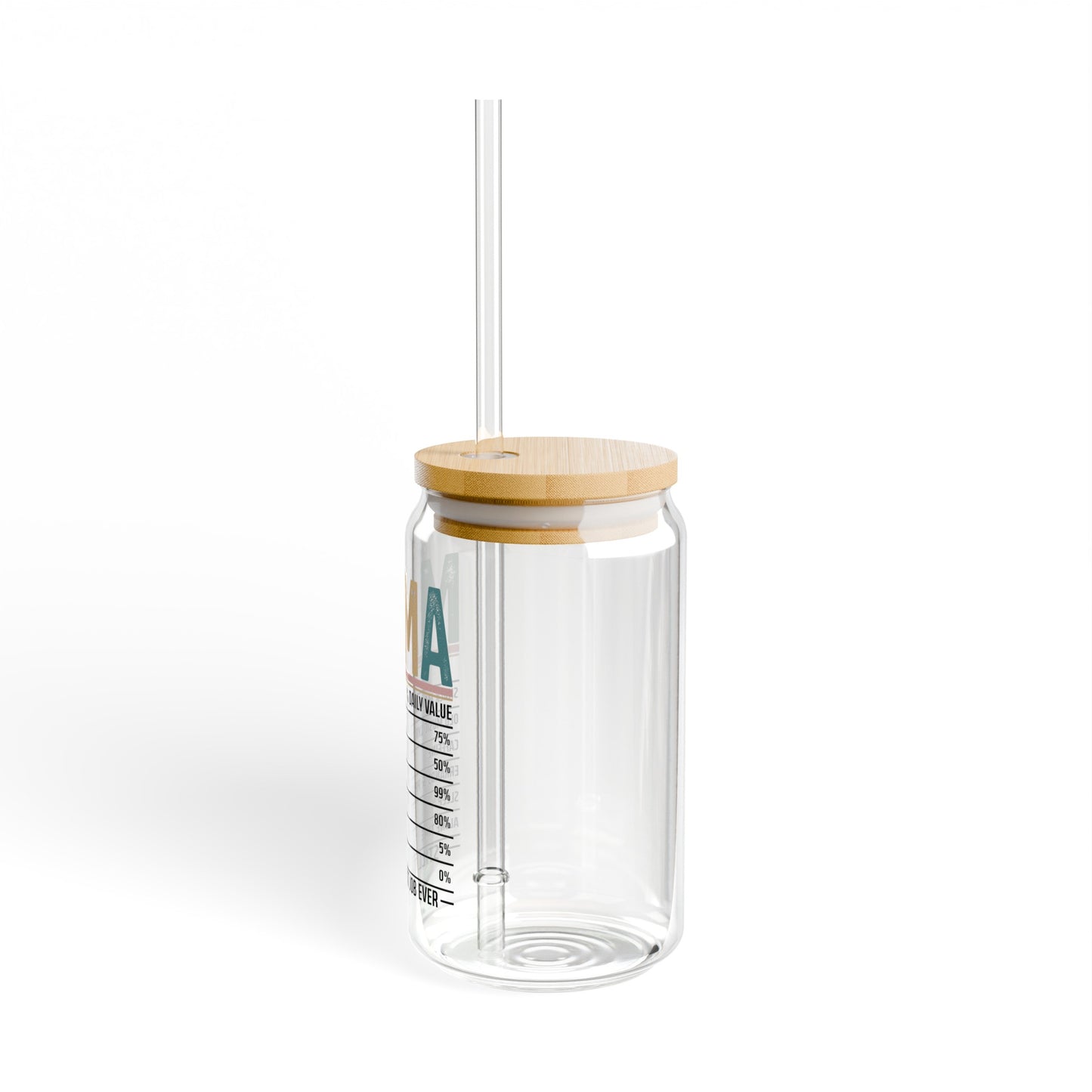Mama Daily Values Sipper Glass, 16oz