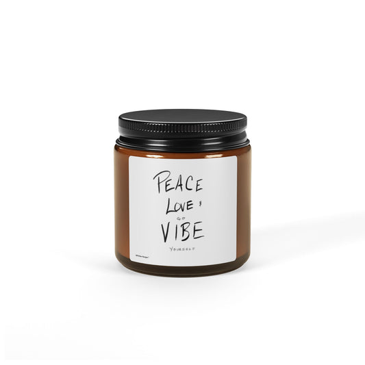 Peace, Love go vibe yourself Aromatherapy in Amber Jar
