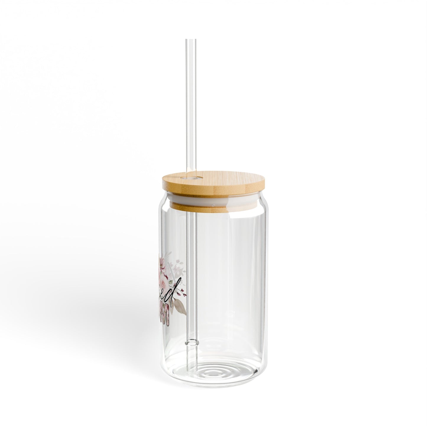 Blessed Mom Sipper Glass, 16oz