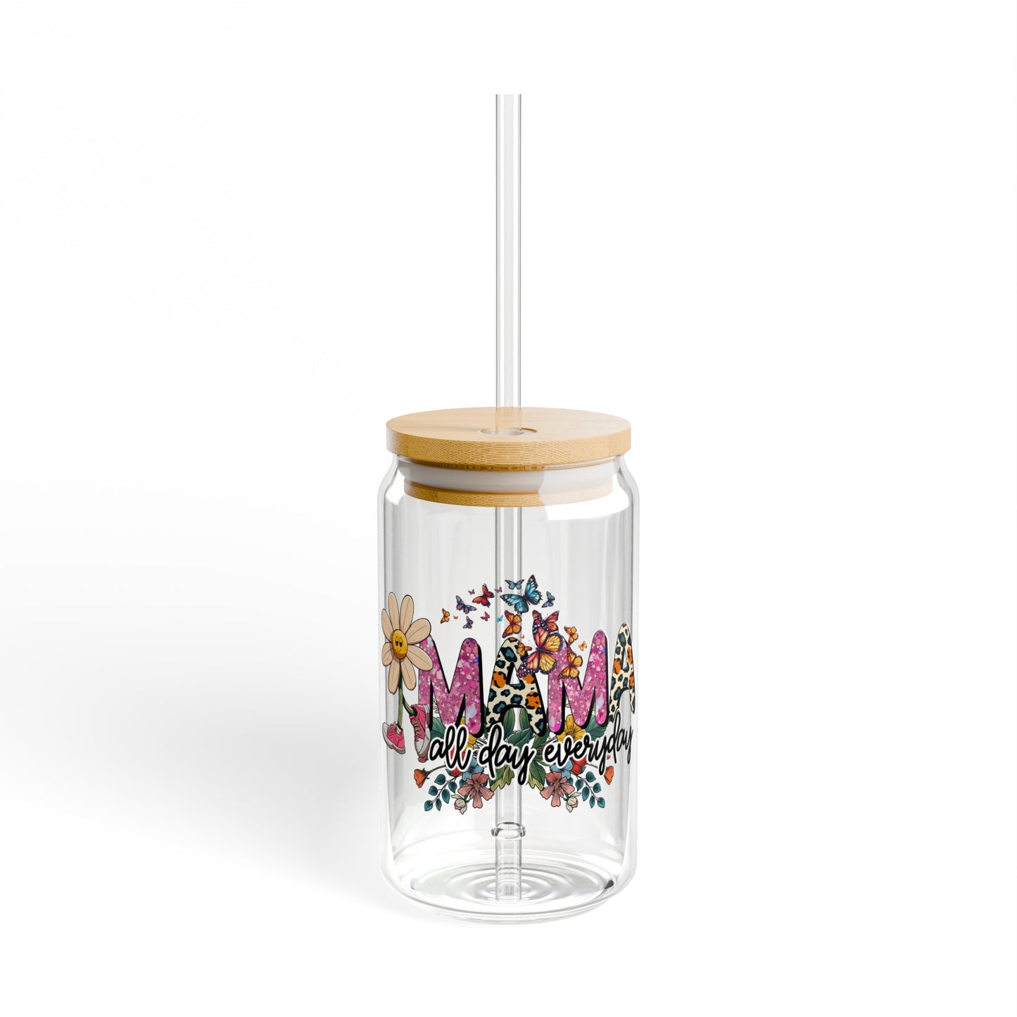 Mama All Day Everyday  Sipper Glass, 16oz