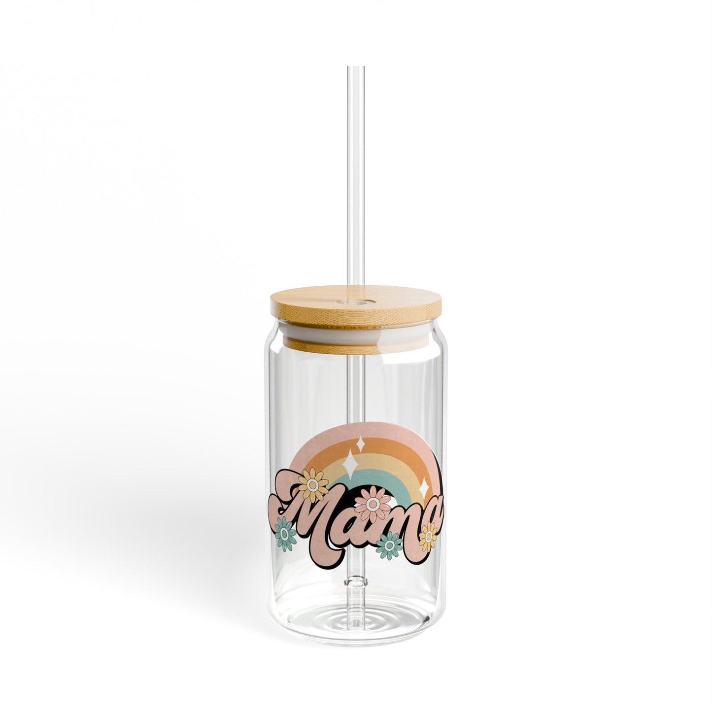 Rainbow Mama Sipper Glass, 16oz