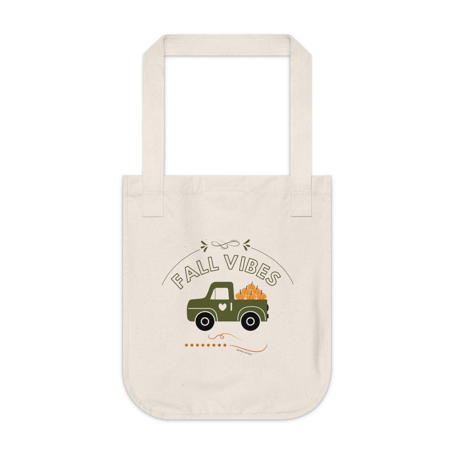 Fall Vibes Organic Canvas Tote Bag | Eco-Friendly & Stylish Fall Tote