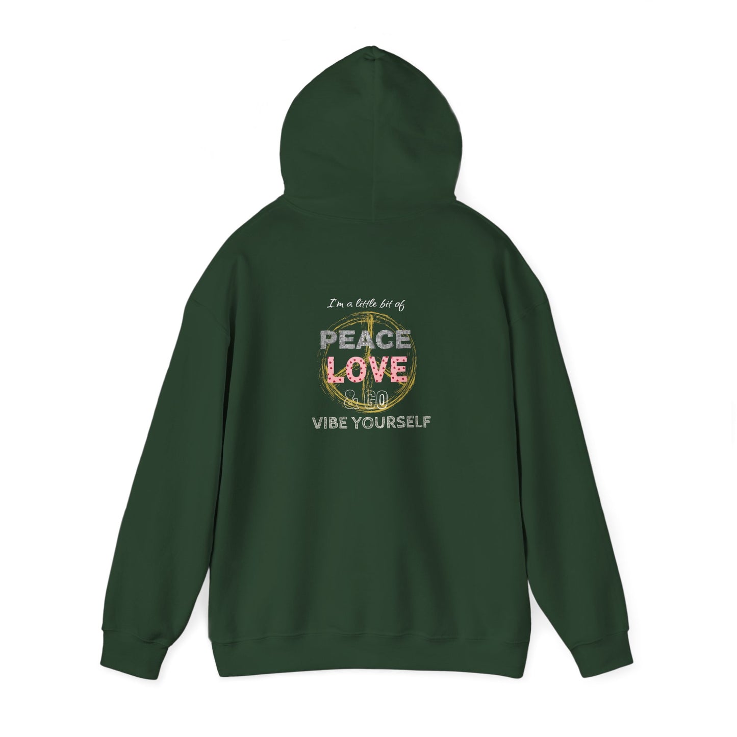 Peace, Love, Vibe yourself Unisex Heavy Blend™ Hooded Sweatshirt