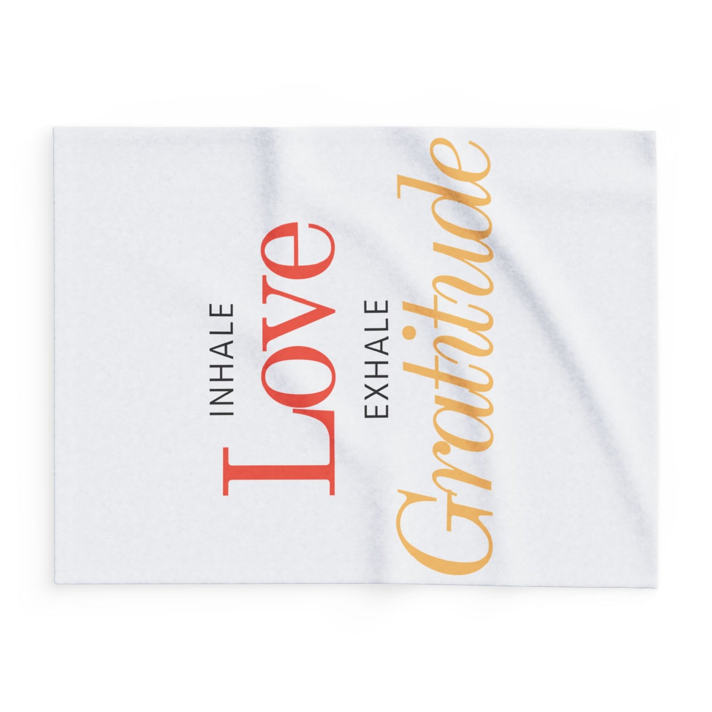Inhale Love, Exhale Gratitude! Arctic Fleece Blanket | Cozy Throw Blanket