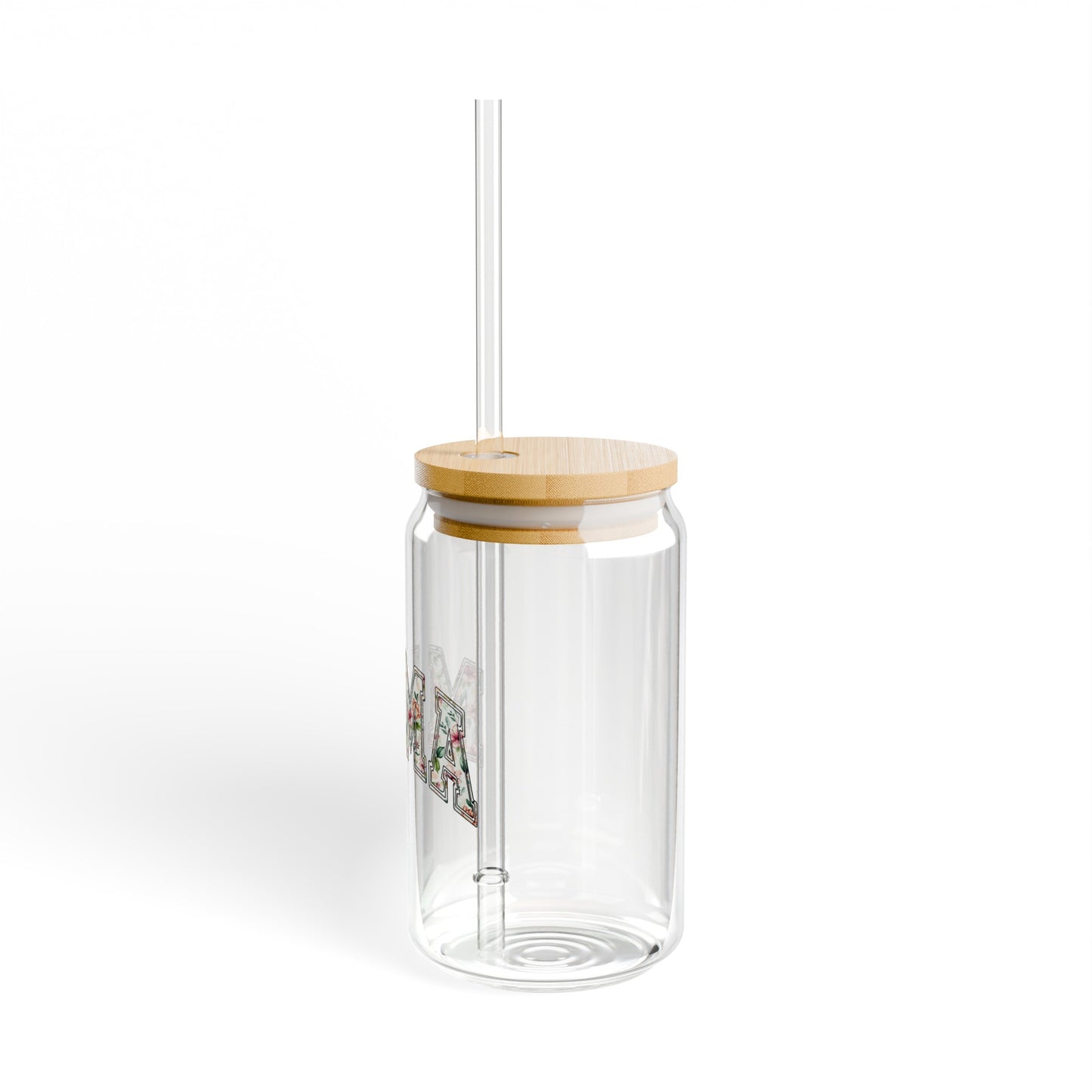Mama Floral Sipper Glass, 16oz