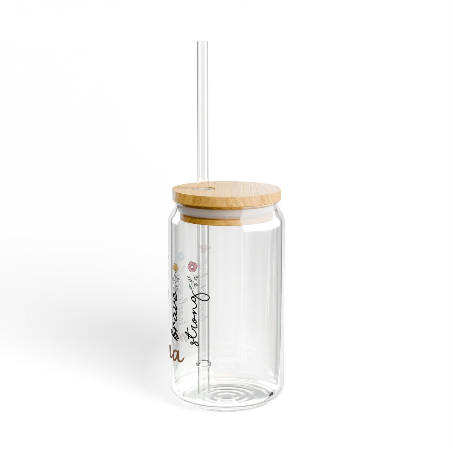 Mama Floral Words  Sipper Glass, 16oz