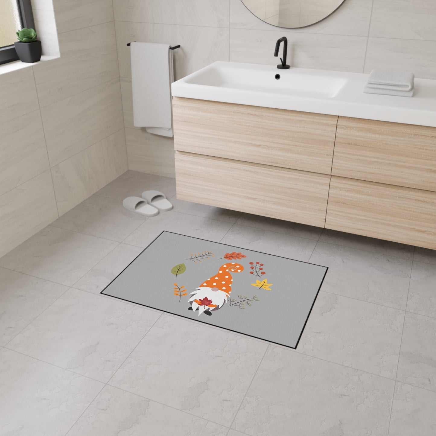 Fall Gnome Heavy Duty Floor Mat | Durable & Festive Autumn Entryway Decor
