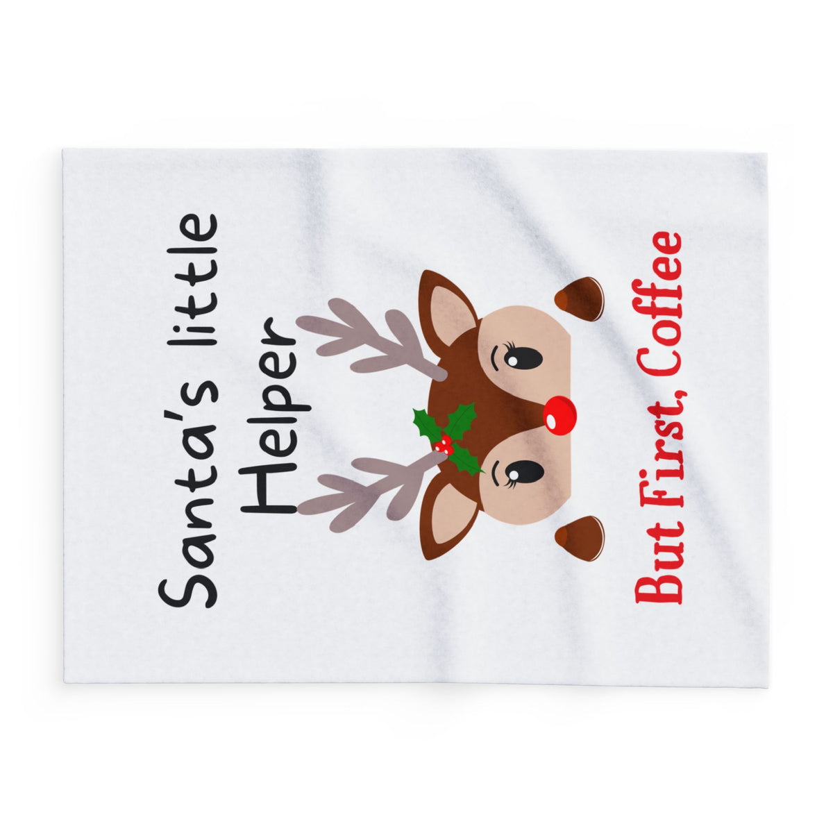 Santa's Little Helper Arctic Fleece Blanket | Cozy Holiday-Themed Throw Blanket