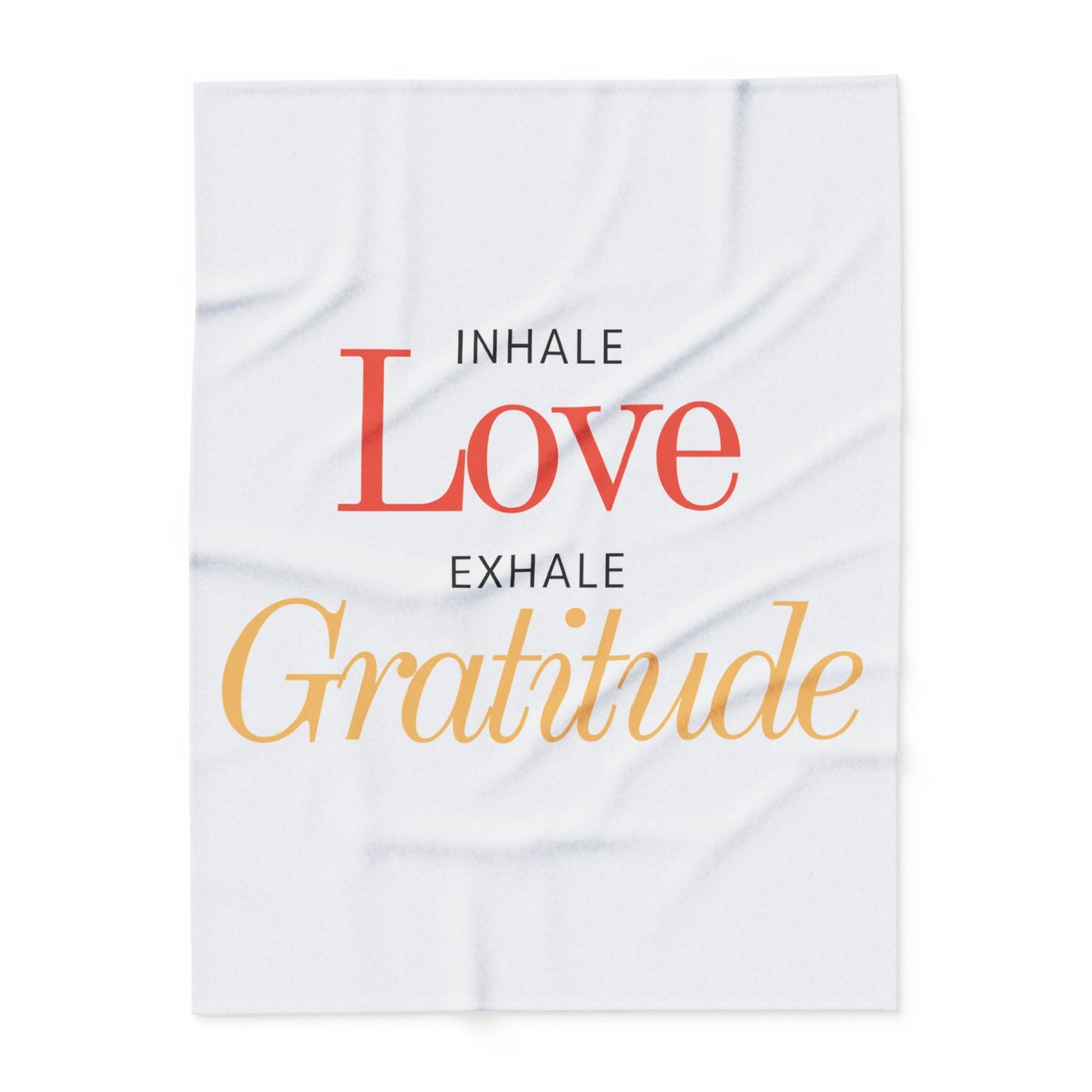 Inhale Love, Exhale Gratitude! Arctic Fleece Blanket | Cozy Throw Blanket