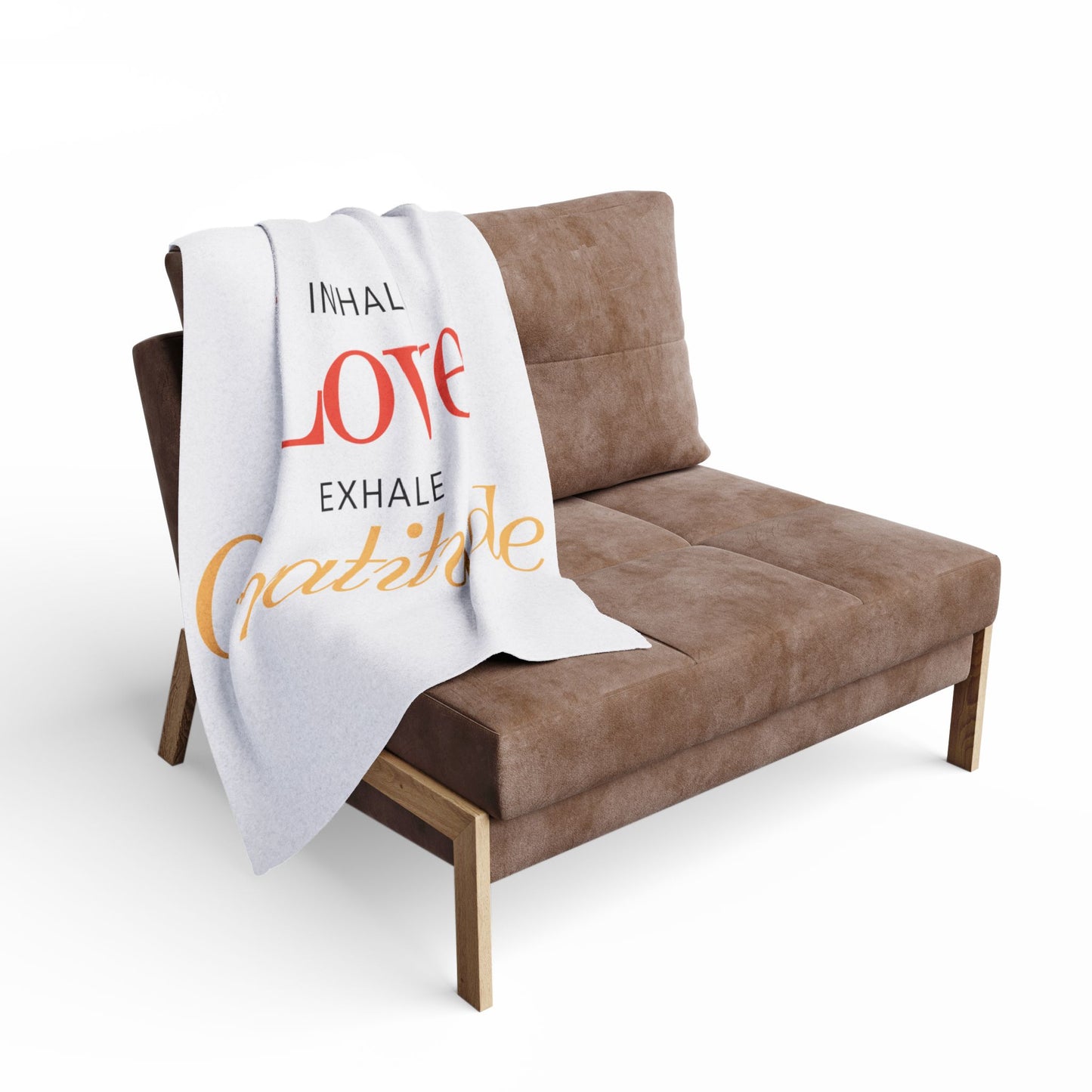 Inhale Love, Exhale Gratitude! Arctic Fleece Blanket | Cozy Throw Blanket