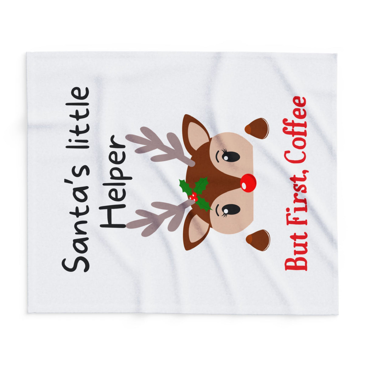 Santa's Little Helper Arctic Fleece Blanket | Cozy Holiday-Themed Throw Blanket