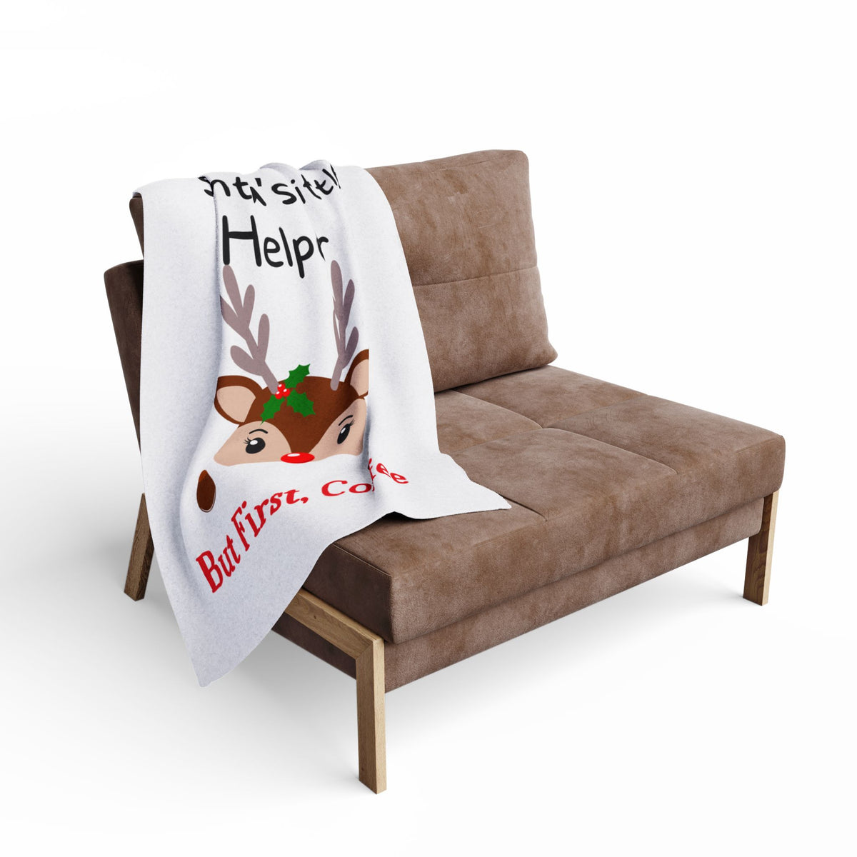 Santa's Little Helper Arctic Fleece Blanket | Cozy Holiday-Themed Throw Blanket