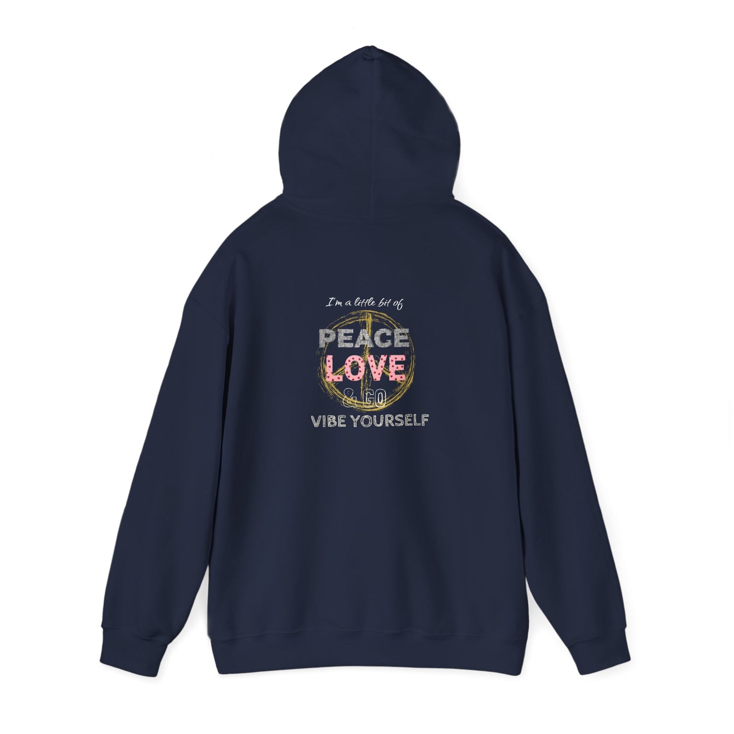 Peace, Love, Vibe yourself Unisex Heavy Blend™ Hooded Sweatshirt