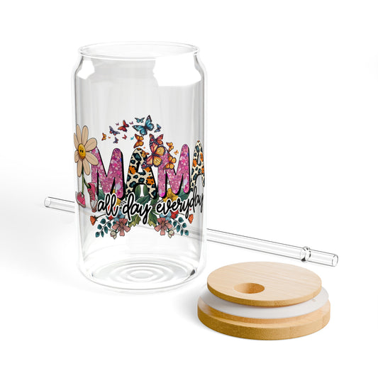 Mama All Day Everyday  Sipper Glass, 16oz